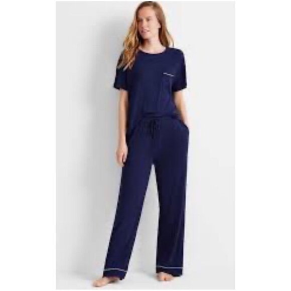 State of Day Women’s Modal Pajama Set – Navy Blue 2-Piece Top & Pants – XL - Picture 1 of 4
